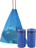 3 Gallon Drawstring Small Trash Bag Garbage Bags Blue 220 Counts