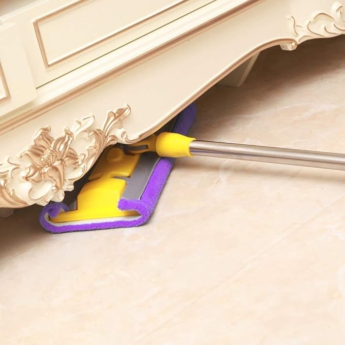 MopMicrofiber Hardwood Floor Mop Rotation Dust Flat Mop with Long Stainless Steel Handle for Home/Office Floor Cleaning