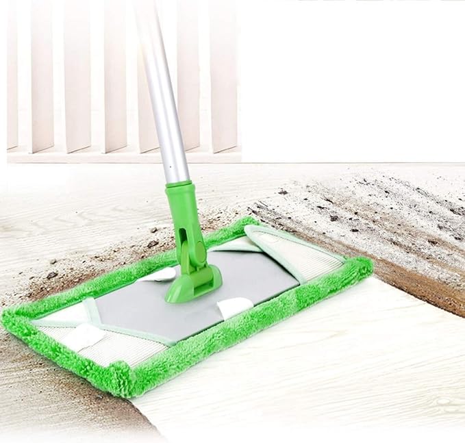 Microfiber Floor Mop Flat Pads and Stainless Steel Handle with Extension