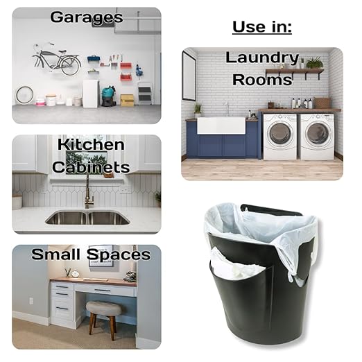 Mountable Grocery Bag Trash Can – Reuse Standard Grocery Store T-Shirt Bags with Small Bathroom/Undercabinet/Hangable Garbage Basket (2)