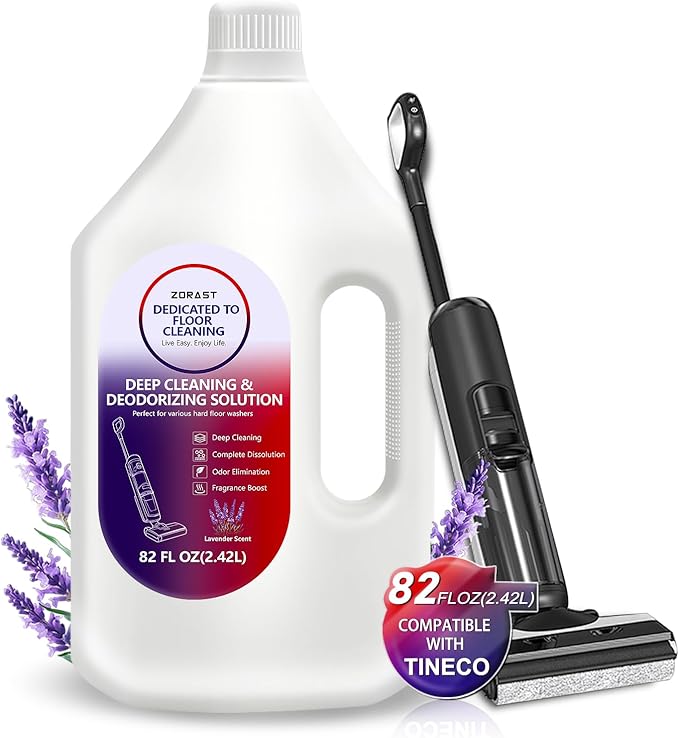 Lavender Floor Cleaning Solution 82 FL OZ Deep Cleans for Multiple Hard Floors Compatible with Tineco S3/S5/S7 Pro &amp iFloor 3/5 (No Steam) Stain-Busting Deep Deodorization Pet Friendly