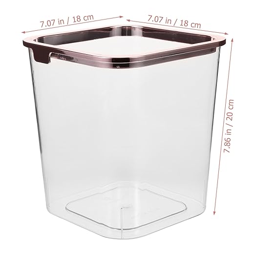 Clear Trash Can Square Wastebasket Plastic Garbage Bin Transparent Rubbish Can Waste Container for Bedroom Kitchen Bathroom Home Office A