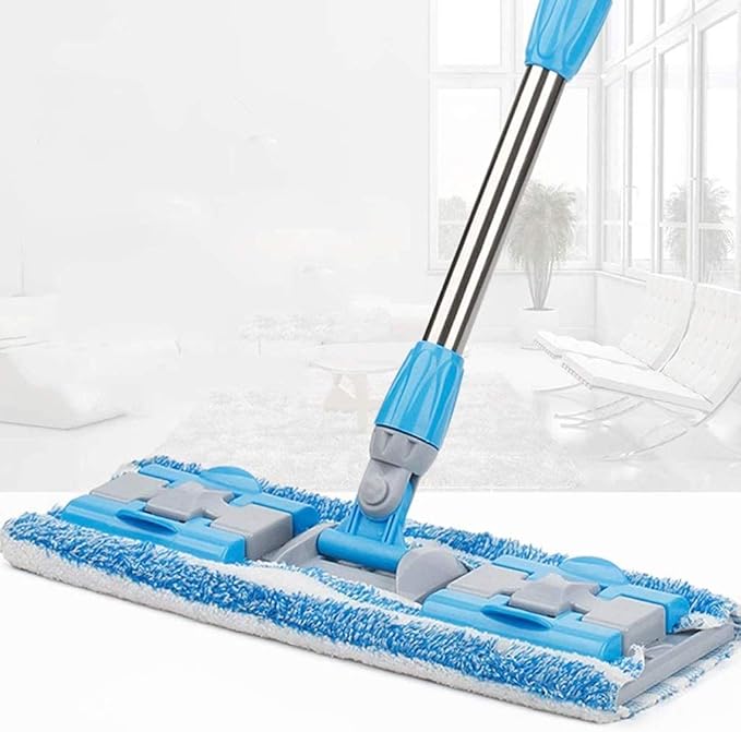 Flat MopProfessional Microfiber Mop Hardwood Floor Mop Stainless Steel Handle Flat Washable for Home Office Floor Cleaning