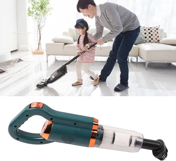 Cordless Vacuum Cleaner 8500Pa Powerful Stick Vacuum Lightweight Carpet Cleaner with 500ml Dust Cup Rechargeable Handheld Vacuum for Carpet and Hard Floor Pet Hair (Green)