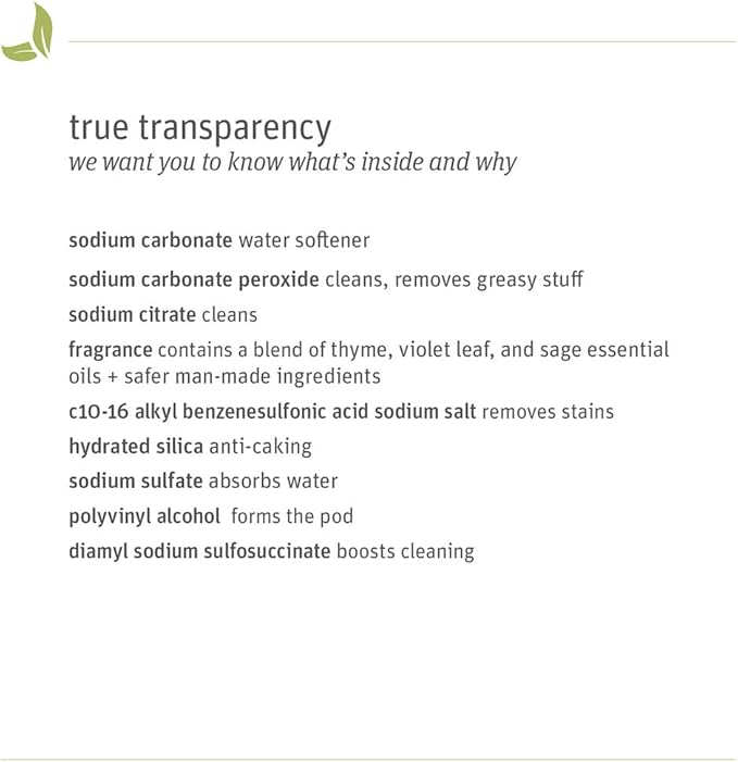 Grab Green Garbage Disposal Freshener and Cleaner Pods 48 Count Thyme Fig Leaf Scent Plant and Mineral Based Removes Odors Loosens Grime Prevents Clogging
