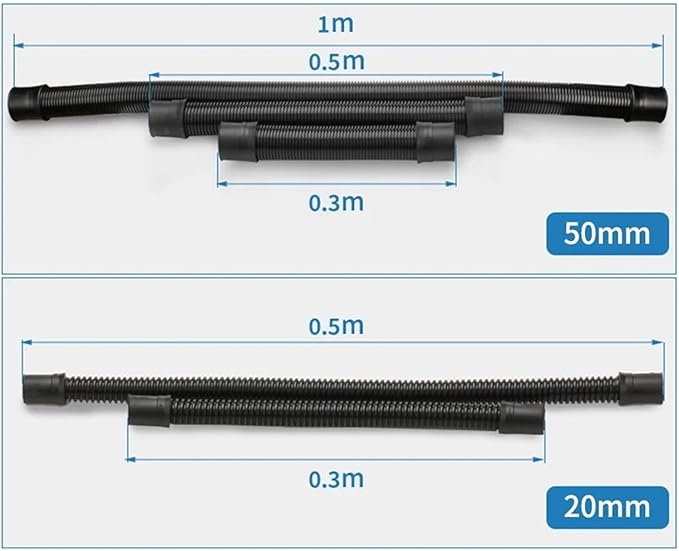 25/32/40mm Aquarium Corrugated Pipe Fish Tank Inlet Outlet Joint Durable Water Pipe Aquarium Supplies Fittings 0.3/0.5/1/1.5m(40mm x 1m)