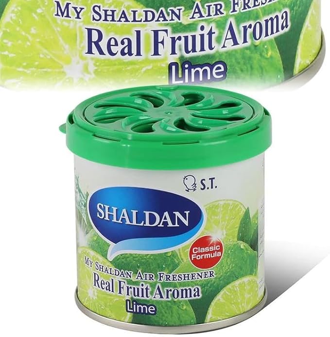 My Shaldan 6 pack Assorted Scent Car Air Freshener (Apple Lemon Lime Peach Orange Squash Scents) and Black Ice Little Tree