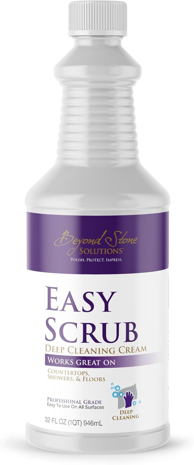 Easy Scrub Deep Cleaning Cream – Safe for Quartz Marble Granite &amp Stainless Steel – Heavy Duty Cleaner for Countertops Showers Glass Tile &amp Appliances – 32 oz | Made in USA