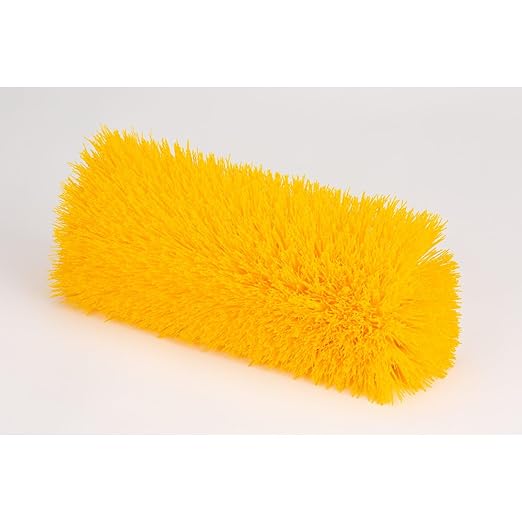 SPARTA Multi-Level Tile Scrub Brush 12 Wide Brush Head Heavy-Duty Tile Cleaning Brush with End Bristles for Commercial Tiles Tubs and Floor Plastic 12 Inches Yellow (Pack of 12)