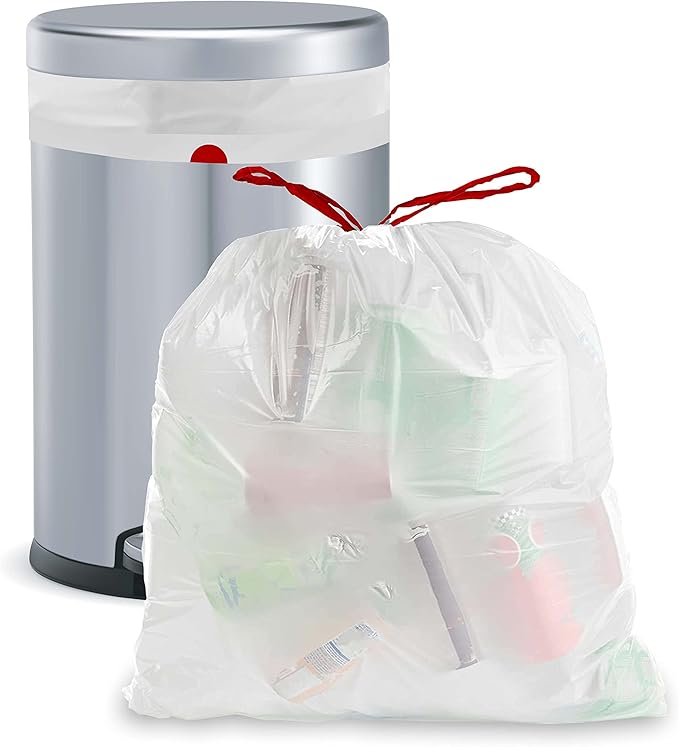 Aluf Plastics Tall Kitchen 13 Gallon Drawstring Trash Bags 0.9 MIL - (Bulk) - 24 x 27 - WholesaleCommercial Garbage Bags200 Count (Pack of 2)