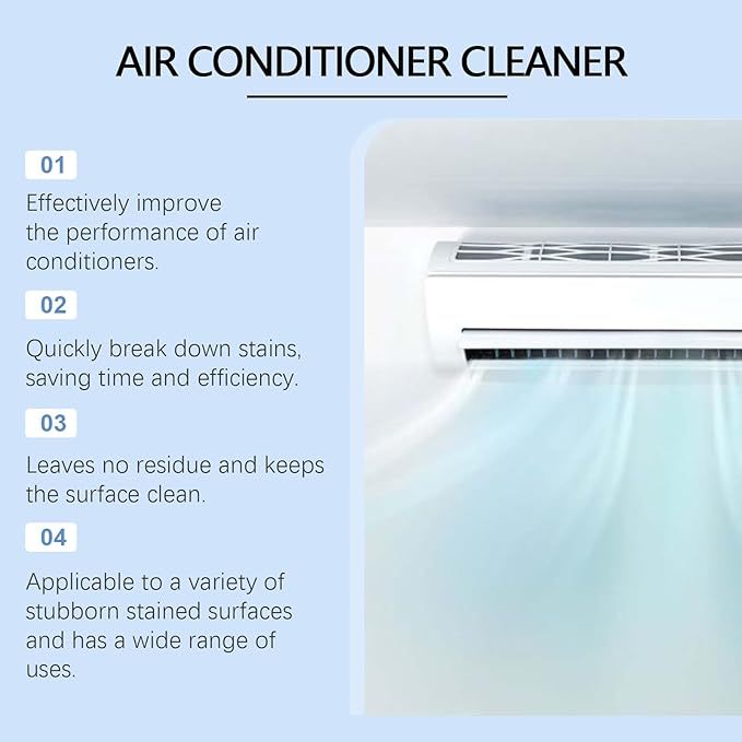Air Conditioner Cleaner Delicate Foam Spray 120ml/4oz Professional AC Window Coil Cleaner for Hanging Vertical ACFans