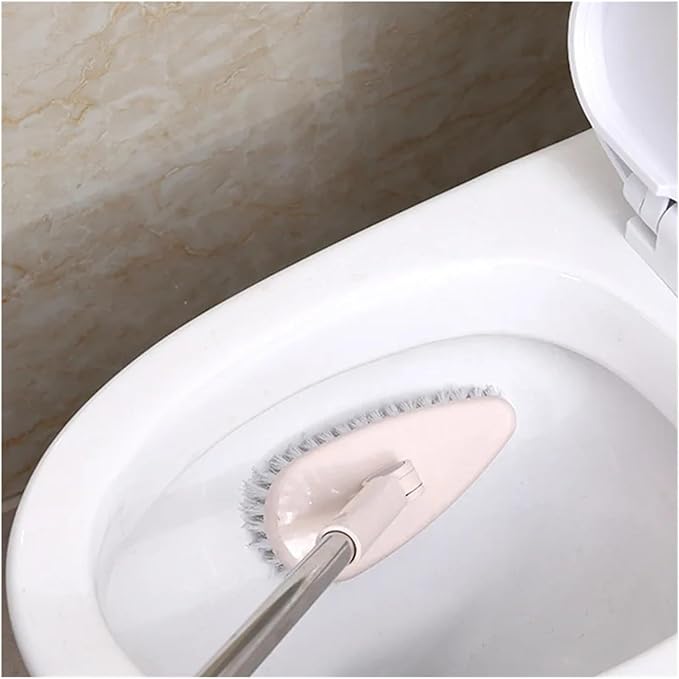 Long Handle Floor to Dead Corner Hard Hair Tile Wash Toilet Home Bathroom Cleaning Brush(Blue)