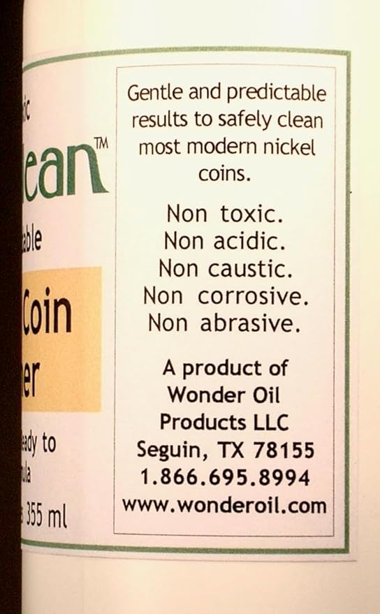 SafeClean Coin Cleaners. One 4 oz. Concentrate and one each 12 oz. Ready to Use Solutions for Modern Nickel and Silver/Copper Coins. No Risk Guarantee.