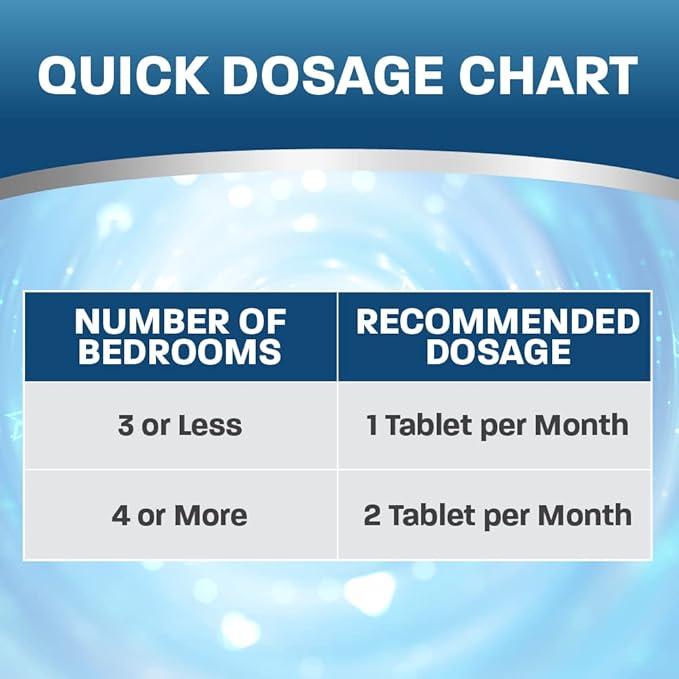 Septic Tank Cleaner Treatment Bacteria x Natural Enzyme Flushable Bio Tabs Rid Sewage Waste &amp Clean Field System 1 Year of Tablets