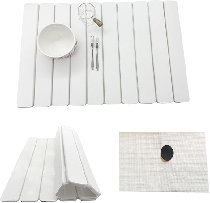 Stone Drying Mat for Kitchen Counter23 x 15.3Large Foldable Stone Dish Drying MatFoldable Diatomite Water-Absorbing Mat for Dishes Utensils Countertop Bathroom.