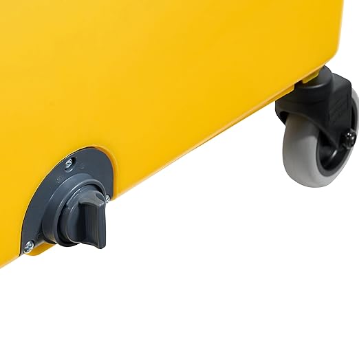 Rubbermaid Commercial Products HYGEN Microfiber Mop Bucket with Press Wringer 26 Yellow for Janitorial/Professional Cleaners and Heavy-Duty Industrial Mopping/Wringing/Cleaning