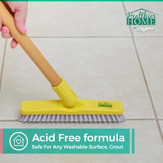 CHOMP! Grout Cleaner Bundle Includes Grout Brush Refreshes Grout and Removes Stains on Tile Floors and Bathroom Walls &amp Kitchens (4 Pack Set)