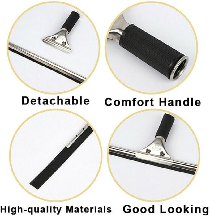 25/35/cm Car Glass Cleaner Home Shower Bathroom Scraper Window Glass Cleaning WiperSilver35cm