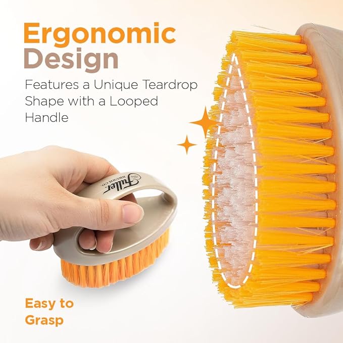 Fuller Brush Easy Hold Scrubby Brush – Ergonomic Non-Slip Grip Handle – Durable Stiff Bristles for Kitchen Sink Pots and Pans Handheld Cleaning Brush (Pack of 2)