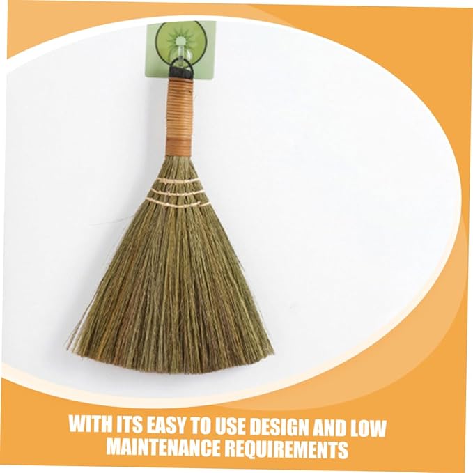 GLEAVI 2pcs Hand Woven Broom Whisk Broom for Home Office Cleaning Portable Multi Functional Dust Sweeper Natural Material Design for Everyday Use