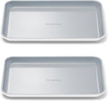 Caraway Nonstick Ceramic Small Baking Sheet Duo (9x13”) – Non-Toxic PTFE &amp PFOA Free – Oven Safe – Aluminized Steel Core – Mini Sheet Pan for Baking Roasting &amp More - White