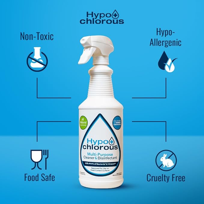 Hypochlorous Acid Spray For Home 1 Gallon - Cleaner &amp Disinfectant – Safe for Kids &amp Pets – Multi-Purpose Hypochlorous Acid Cleaner – Eco-Friendly HOCl Spray