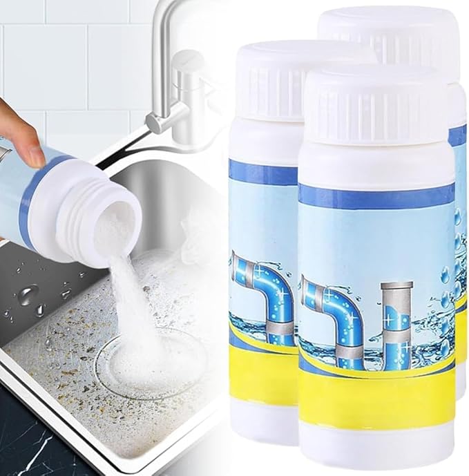 Advanced Drain Cleaner - Fat &amp Grease Remover for Kitchen &amp Bathroom Sinks Easy-to-Use Tube Unblocker Solution Multi-Surface Compatible 3.9 oz/110g Each (3 Pcs General)