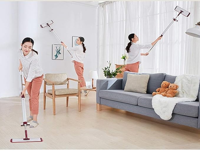 Professional Microfiber Mop | Stainless Steel Handle | Household Mopping Wooden Floor Mop