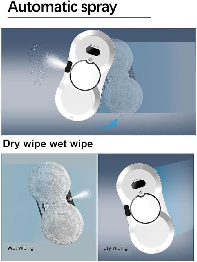 Automatic Water Jet Window Cleaner Robot Intelligent Home Automatic Window Cleaning Ultra-Thin Water Jet Window Cleaner Electric High-Level Double-Sided Glass Wiping