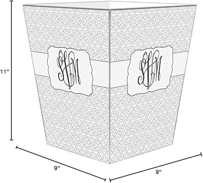 Marye-Kelley-Aubrey Wastepaper Basket Decoupage Wood Decorative Wastebasket for Kitchen Bathroom Bedroom Living Room Handmade Made in The USA