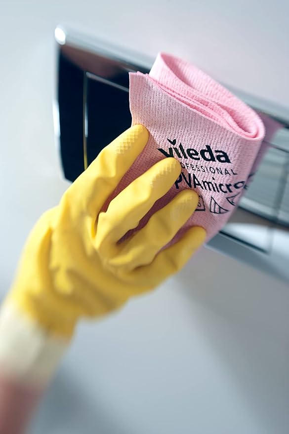 Vileda 143586 Micro Cleaning Cloth Pink red 5 Pieces 38x35 cms Pack of 5