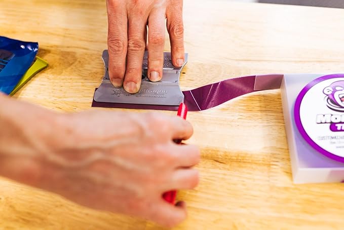 THE WRAP INSTITUTE - Monkey Tails – Customizable Uncut Wrap Squeegee Buffer Apply Wrap Film Soft &amp Durable Use Wet or Dry Ultra-Thin Edge High Precision on Curves &amp Edges Perfect Purple