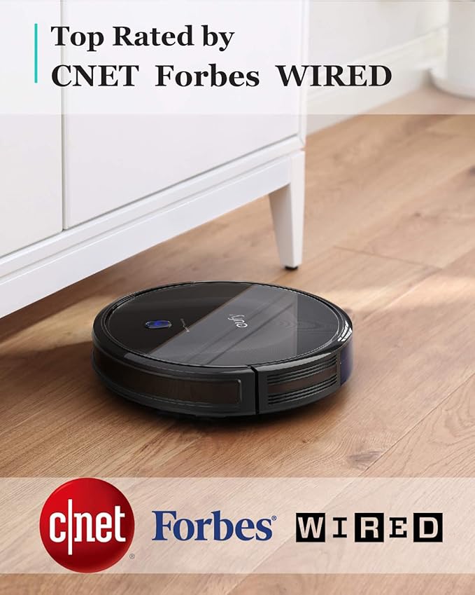 eufy Robot Vacuum 11S MAX Super Thin Powerful Suction Quiet Self-Charging Robotic Vacuum Cleaner Cleans Hard Floors to Medium-Pile Carpets Black