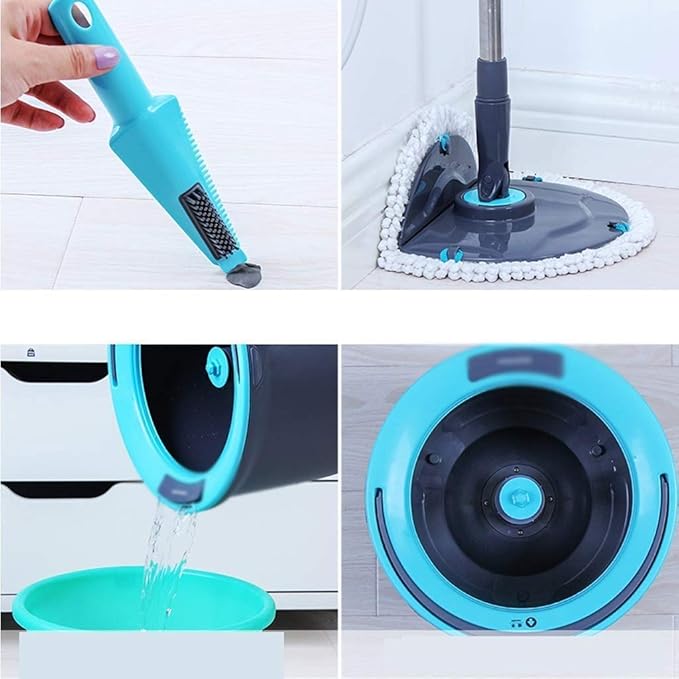 Mop360 Degree Rotating Mop Bucket Home Cleaner with 4 HeadsPlastic