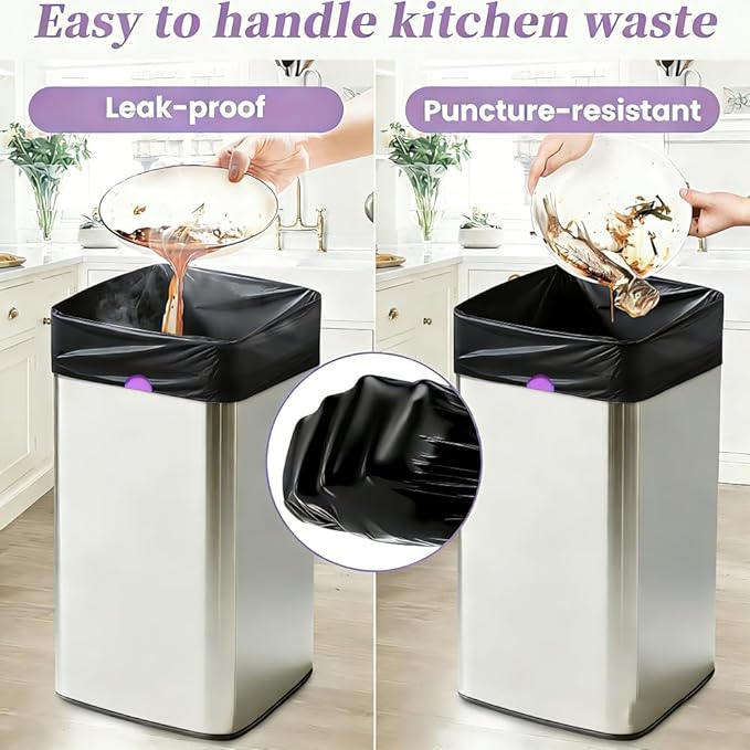 13Gallon multipurpose trash bags Drawstring Design Extra Durable and Unscented Garbage Bags1 mil Count for Home Bathroom Office Outdoor Camping140 Count.