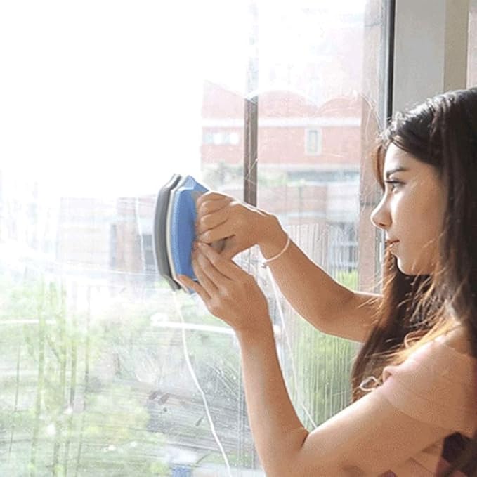 Wiper Magnetic Cleaning Tools Glider Washing Glass Cleaning Brush for High-Rise Glazed Windows Thickness/Office/Car 5-30 Mm Glass