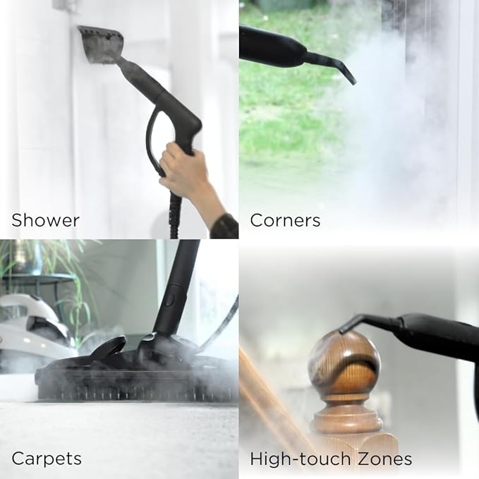 Ewbank 1800W Steam Cleaner with attachments Carpets Tile Floors car Upholstery Bathroom Kitchen Windows Grout