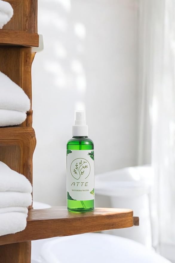 Hinoki Wood Water Deodorizer Spray - 100% Natural - 200 ml - Plant-Based Air Freshener - Odor Eliminator - Room Spray - Noto Hiba Cypress - Made in Japan