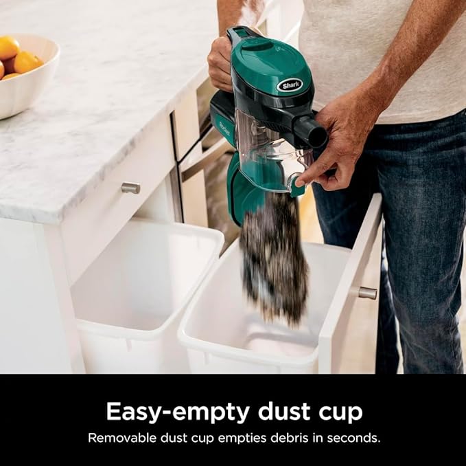 Shark Corded Stick Vacuum Ultra-Lightweight Swivel Steering Powerful Deep-Cleaning Floor-to-Ceiling Versatility Converts to a Handheld Vacuum Carpets &amp Hardfloor Green CS110EM