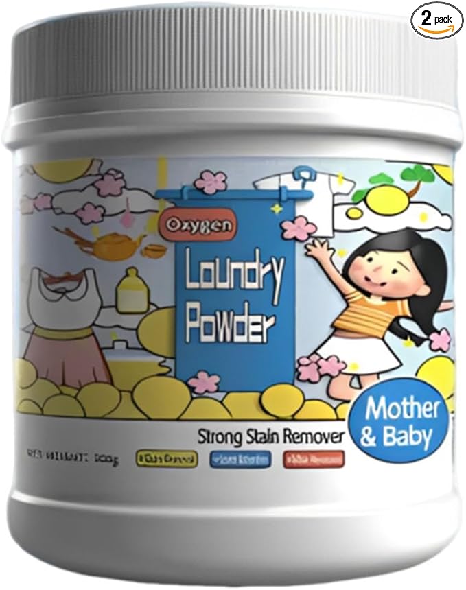 Hyper Concentrated Strong Stain Remover Powder 16.67 Fl Oz Oxygen Laundry Powder Stain Remover For Clothes Laundry Safe On Everyday Fabrics Removes Milk Sweat Oil Fruit Stains (1pcs)