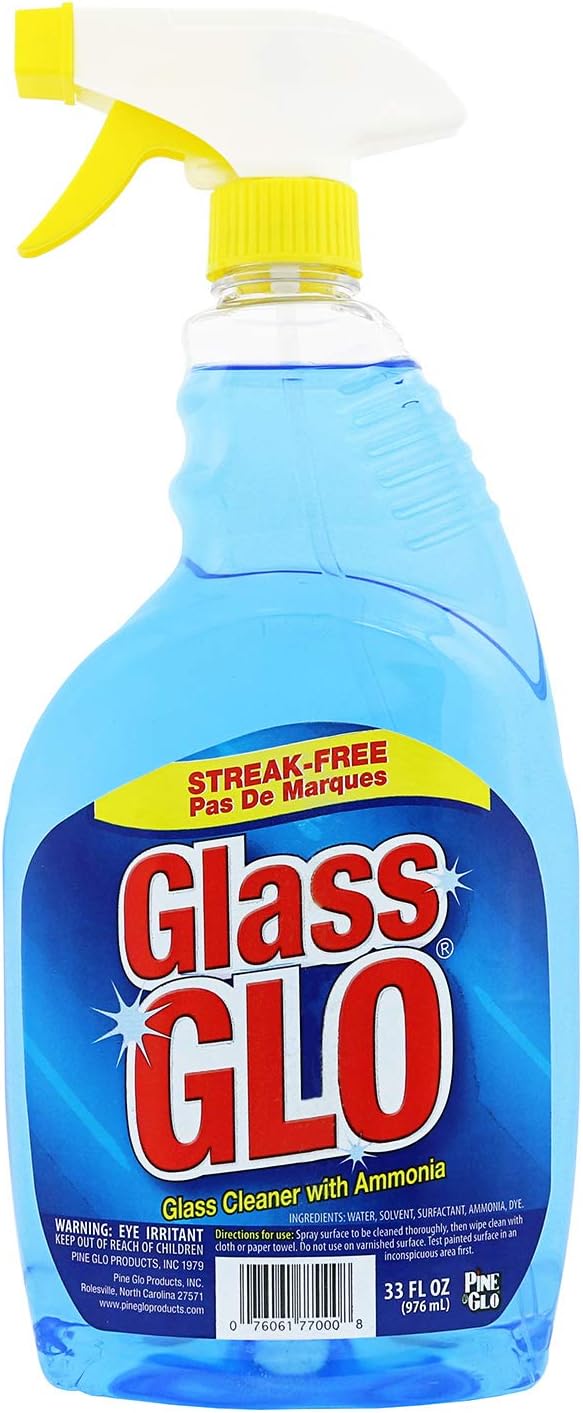 Pine Glo Glass Glo Streak Free Glass Cleaner 33 Fl oz Spray Bottle