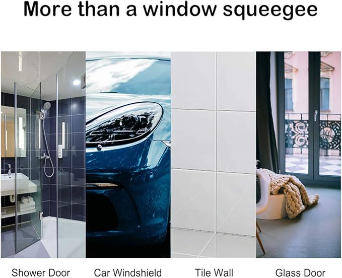 Window Squeegee Cleaner JEHONN 3 in 1 Window Cleaning Tools with Spray Scrubber Handle Window Washer for Glass Outdoor