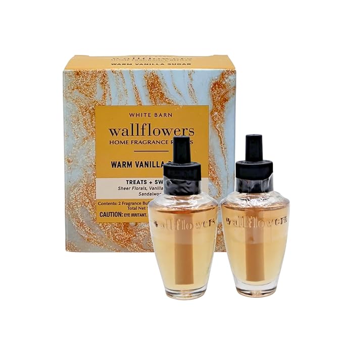Bath &amp Body Works WARM VANILLA SUGAR Wallflowers Home Fragrance Refill 0.8 fl oz - Pack of 4