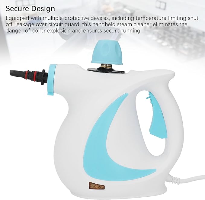 Handheld Steam Cleaner High Temperature Pressurized Steam Cleaner with 9 Accessories Multi Purpose Steamer for Cleaning Corner Car Bathroom Kitchen Grease (US Plug 110-120V)