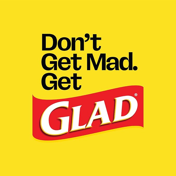 Glad ForceFlex MaxStrength LeakGuard Trash Bags 13 Gal Sunshine Lemon Scent 90 Ct (Pack May Vary)