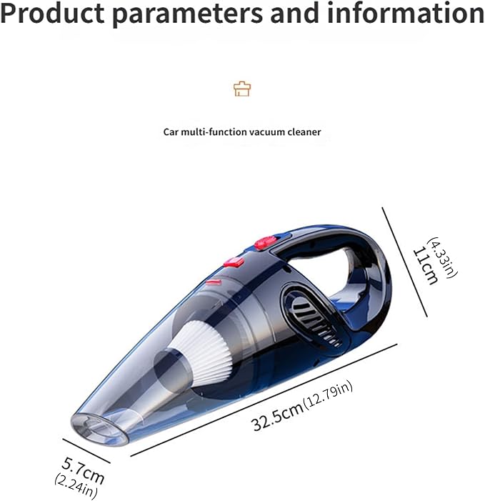 Portable Car Vacuum Rechargeable Car Machine Technology Small Design ABS Texture for Travel Use