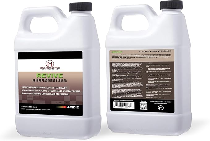 Revive – Acid Replacement Grout Etcher &amp Tile Cleaner Concentrate (Grout/Mortar Smear Remover Mineral Deposit &amp Rust Stain Remover Safer Alternative to Traditional Acids)