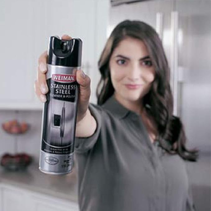 Weiman Stainless Steel Cleaner &amp Polish Aerosol 17 oz - 6 Pack