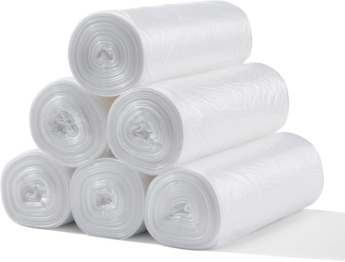 TYPLASTICS Trash Can Liner - Wholesale 1000 Count Garbage Bags on Perforated Roll 7-10 Gallon Multipurpose for Office Bathrooms Business Home Commercial and Industrial Needs 24 x 24