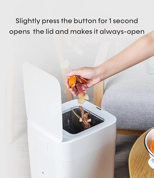 TOWNEW T1S 4.1 Gallon Automatic Self-Sealing and Self-Changing Motion Sense Activated Trash Can 2024 Upgrade Smart Garbage Can with Lid for Kitchen Bathroom Office White